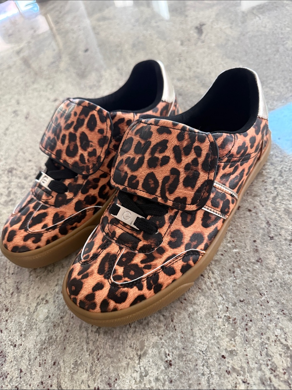 G by Guess Leopard-Print Velcro Sneakers